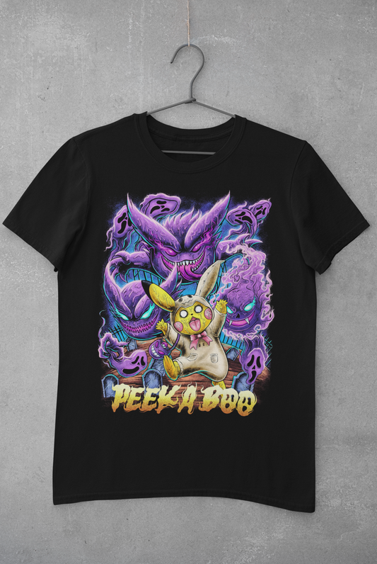 Unisex - Peek-a-Boo Pikachu Tee! ⚡👻 (Black Only)