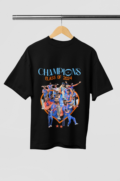 Unisex - Class of 2024 - World T20 Champions (OverSized) Black Only