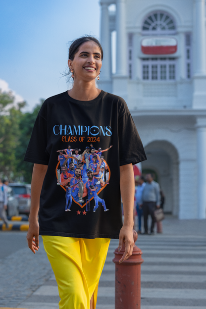 Unisex - Class of 2024 - World T20 Champions (OverSized) Black Only